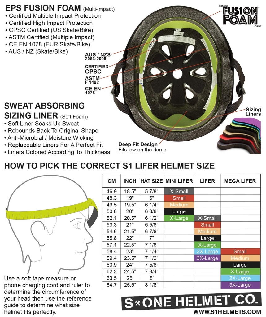 CASQUE S1 MINI LIFER CERTIFIED - BLANC LUSTRÉ 