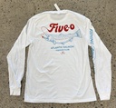 Long Sleeve 5-0 Salmon - Blanc