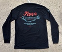 Long Sleeve 5-0 Salmon - Noir