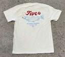 T-Shirt 5-0 Salmon -  Cream