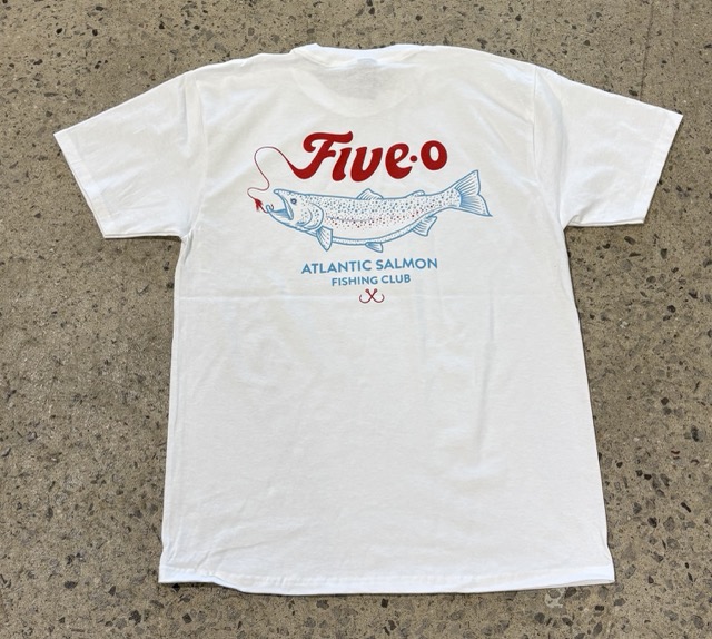 T-Shirt 5-0 Salmon - Blanc