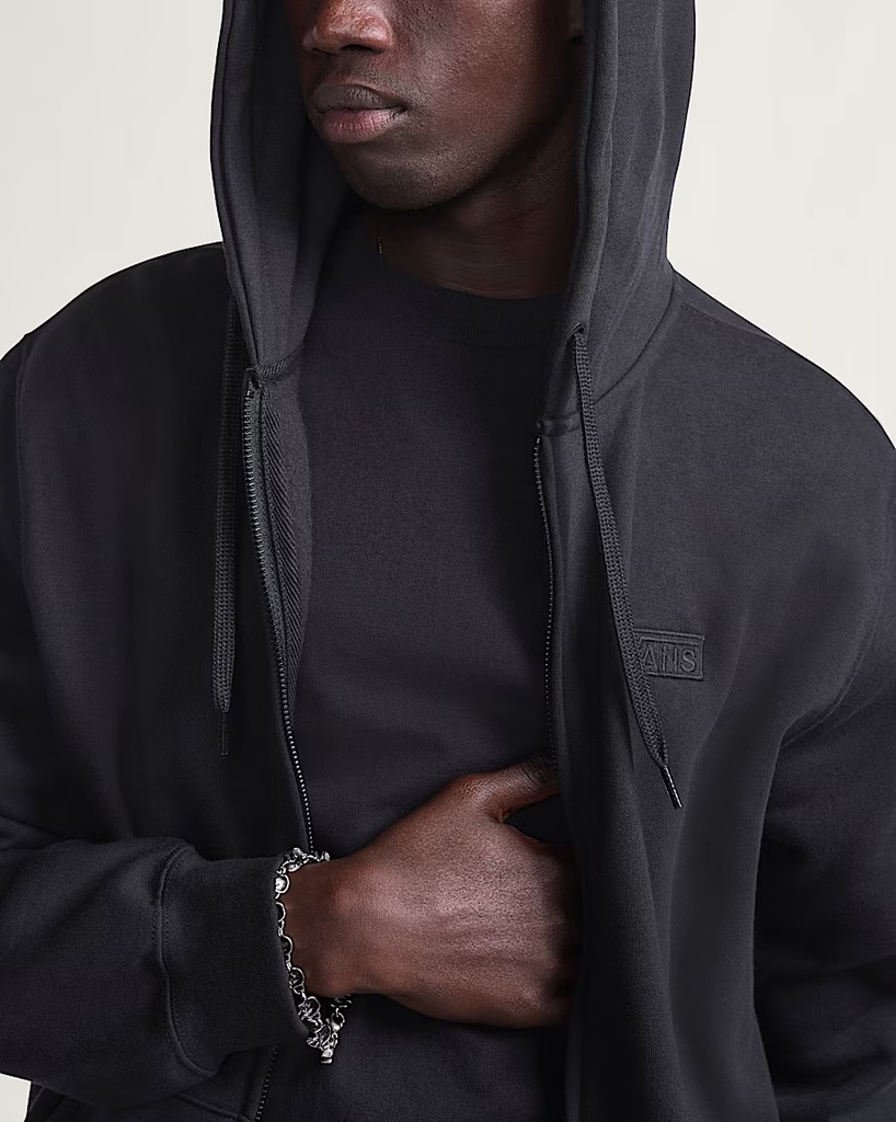 COTON OUATÉ VANS CORE BASIC FULL ZIP - NOIR