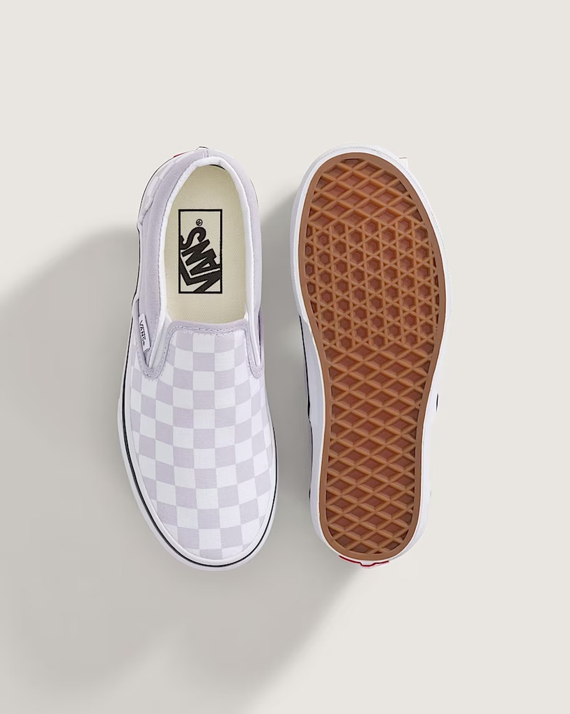 SOULIER VANS CLASSIC SLIP-ON COLOR THEORY CHECKERBOARD JUNIOR - LILAC MIST
