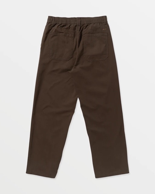 PANTALON VOLCOM CHILLOW PLEAT TAILLE ELASTIQUE - CACAO
