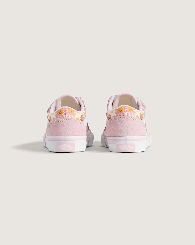 SOULIER VANS ENFANTS OLD SKOOL V - BUTTERFLY/FUSCHIA RED