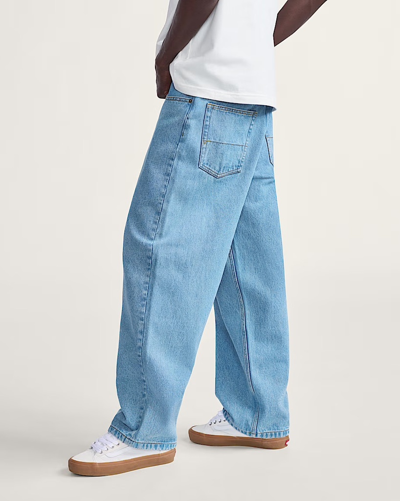 PANTALON VANS COVINA 5 POCKET BAGGY DENIM - STONE WASH/BLUE