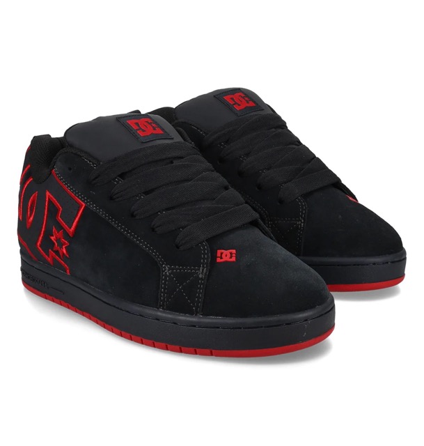 SOULIER DC COURT GRAFFIK - GRIS FONCÉ / ROUGE