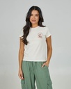 T-SHIRT SALTY CREW WINE N DINE MODERN POUR FEMME - OFF WHITE