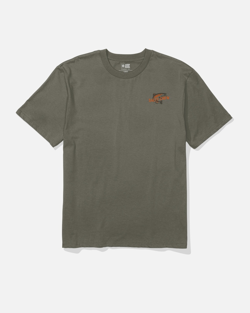T-SHIRT SALTY CREW CAST LIFE CLASSIC SS - CHARCOAL