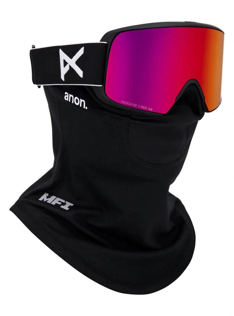 MASQUE M6 ANON VISIÈRE EN PRIME ET CAGOULE MFI® - NOIR / Perceive Variable Blue, Spare Lens: Perceive Cloudy Pink