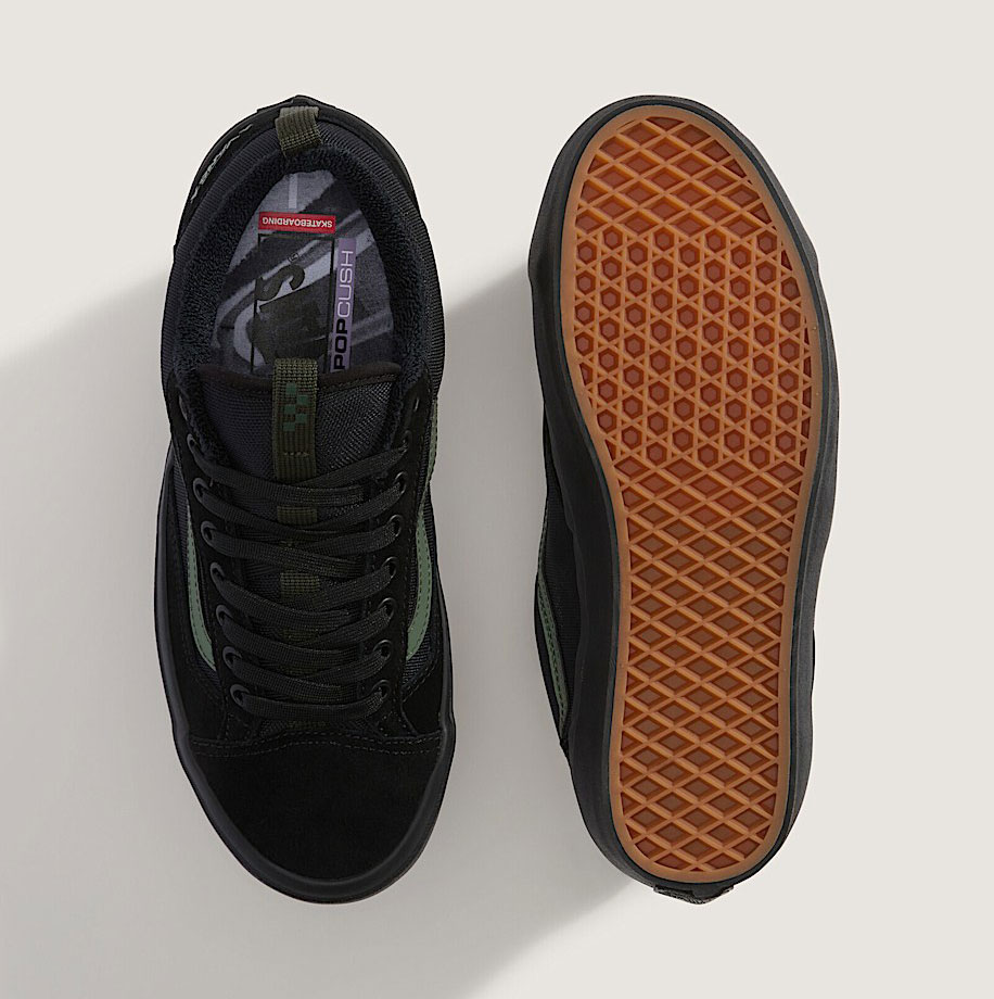 SOULIER VANS SKATE OLD SKOOL 36 + ATIBA - BLACK/DARK GREEN