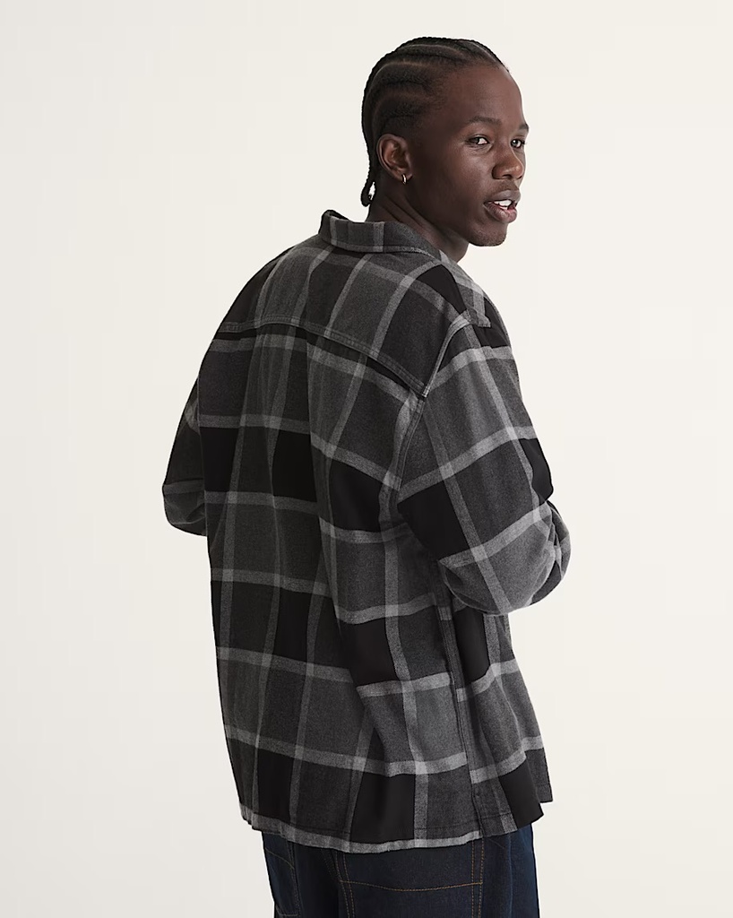 CHEMISE VANS HELLESON LS  SHIRT - BLACK/ANTIQUE WHITE (copie)