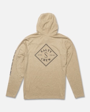 COTON OUATÉ SALTY CREW TIPPET TIDE FLEECE - ATHLETIC HEATHER