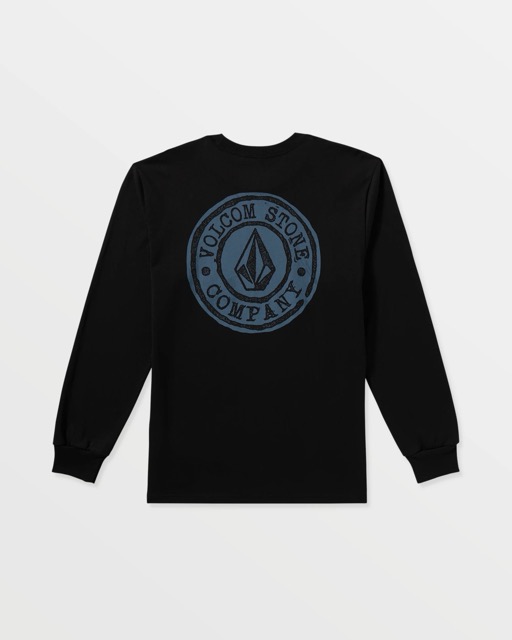 T-SHIRT VOLCOM MANCHES LONGUES LOGO STAMP - NOIR