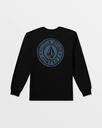 T-SHIRT VOLCOM MANCHES LONGUES LOGO STAMP - NOIR