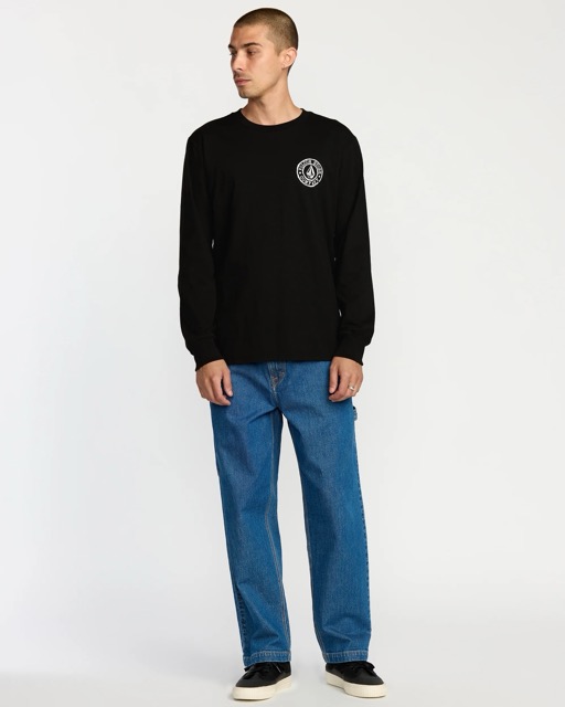 T-SHIRT VOLCOM MANCHES LONGUES LOGO STAMP - NOIR