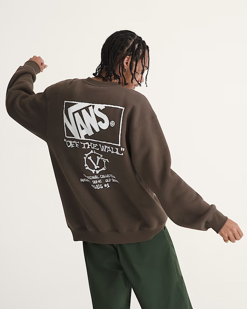 COTON OUATÉ VANS CORE BASIC CREW RAGLAN - GREY/BLACK (copie)