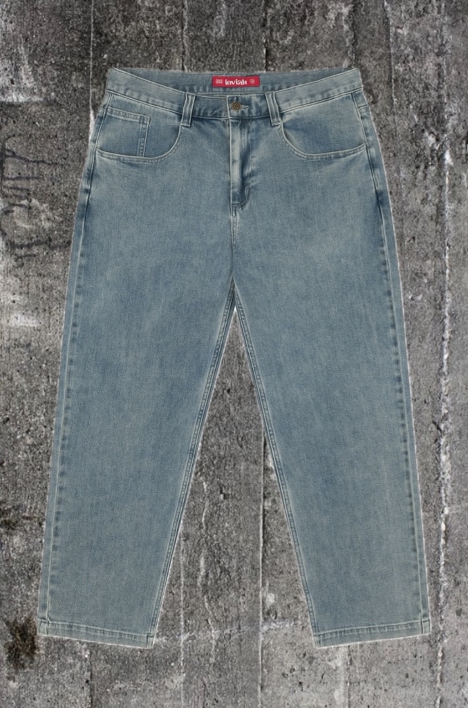 PANTALON LOVIAH OG BAGGY 5 POCKET DENIM - STEEL REGULAR WASH