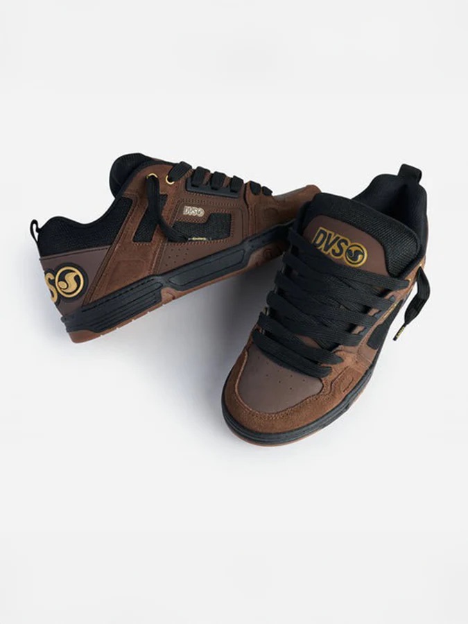SOULIER DVS COMANCHE - BRUN/NOIR/OR SUEDE
