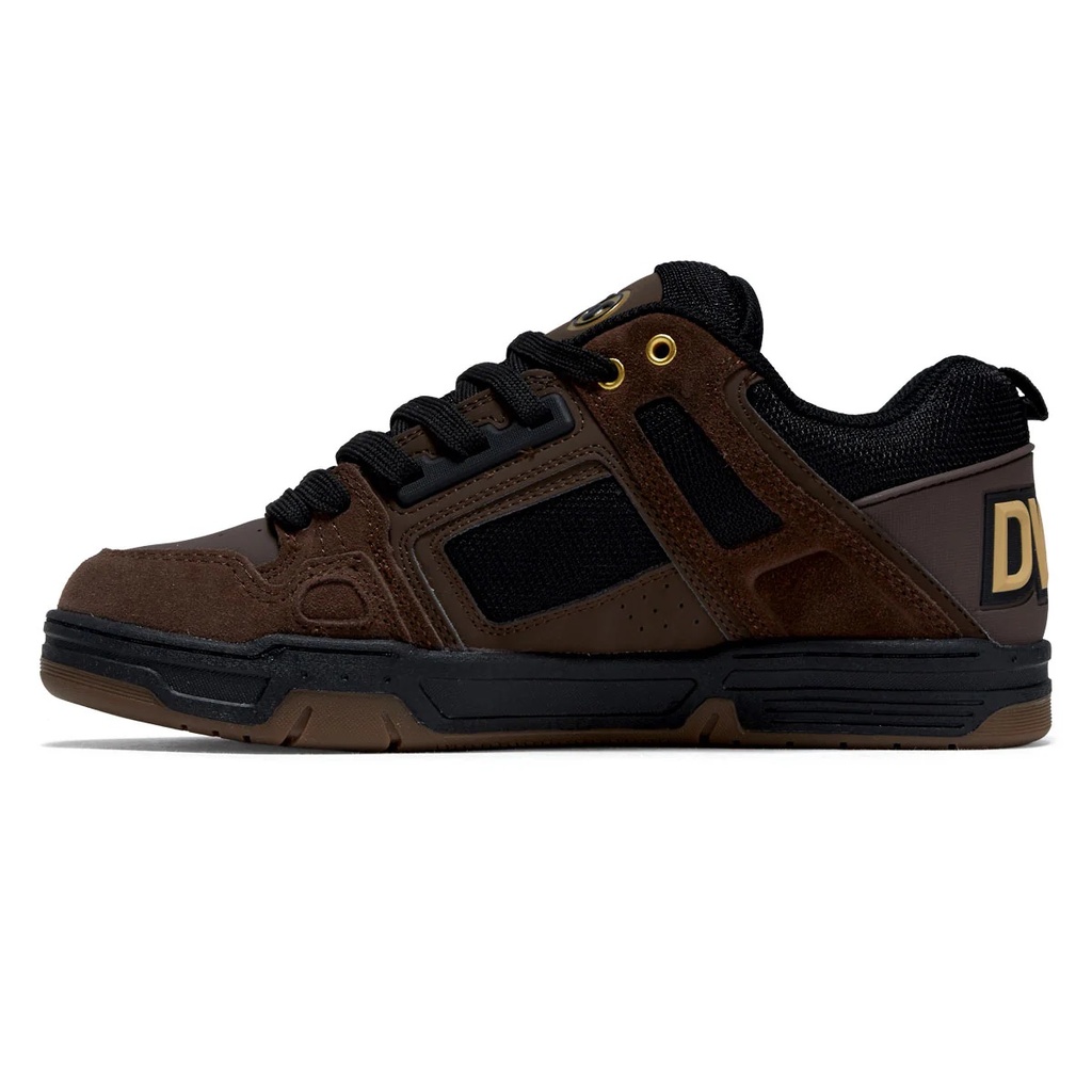 SOULIER DVS COMANCHE - BRUN/NOIR/OR SUEDE
