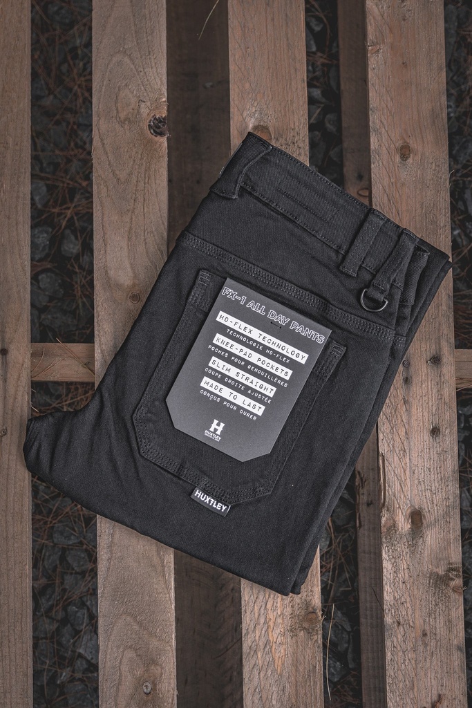 PANTALON HUXTLEY FX-1 "ALL DAY" AJUSTÉ - NOIR