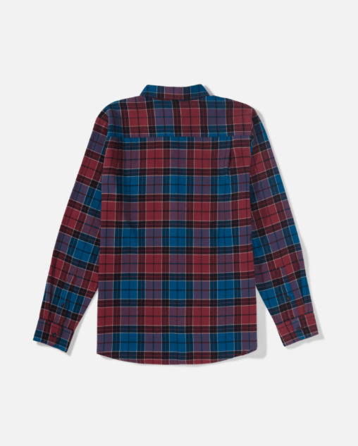 CHEMISE VOLCOM CADEN PLAID FLANNEL LONG SLEEVE - COSMIC BLEU
