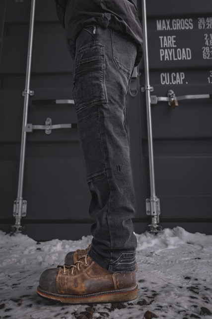 PANTALON HUXTLEY RX-1 "WORK" DÉCONTRACTÉ - NOIR DÉLAVÉ
