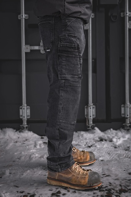 PANTALON HUXTLEY RX-1 "WORK" DÉCONTRACTÉ - NOIR DÉLAVÉ