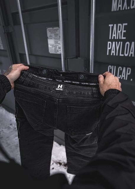PANTALON HUXTLEY RX-1 "WORK" DÉCONTRACTÉ - NOIR DÉLAVÉ