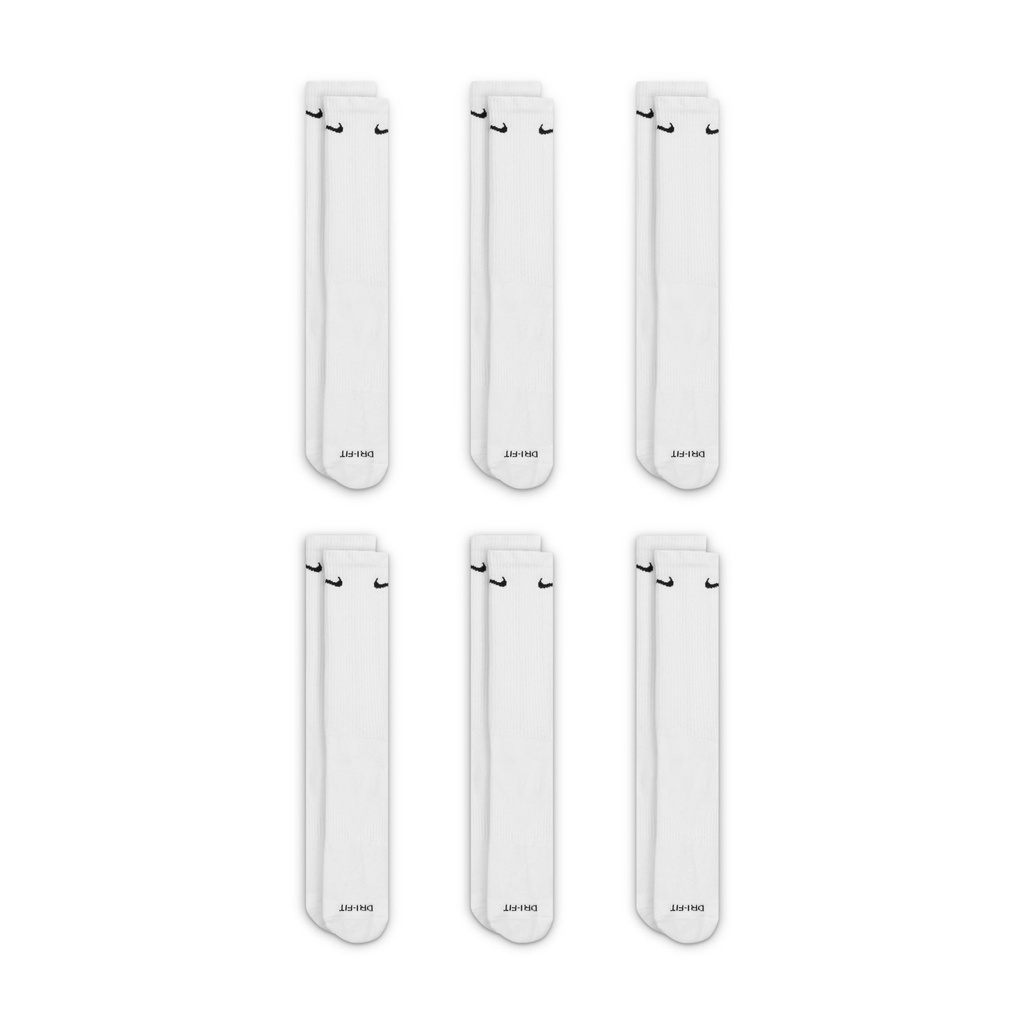 BAS NIKE EVERYDAY PLUS CUSHIONED 6PK - BLANC