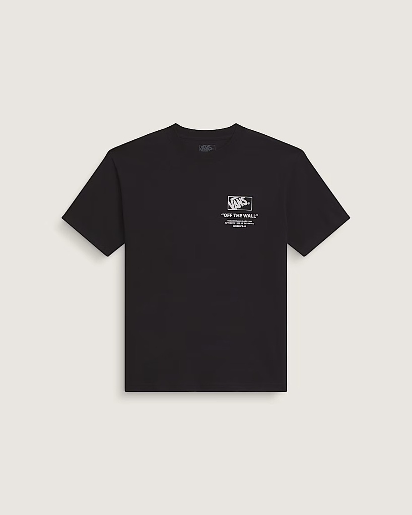 T-SHIRT VANS STACKED HI - BLACK