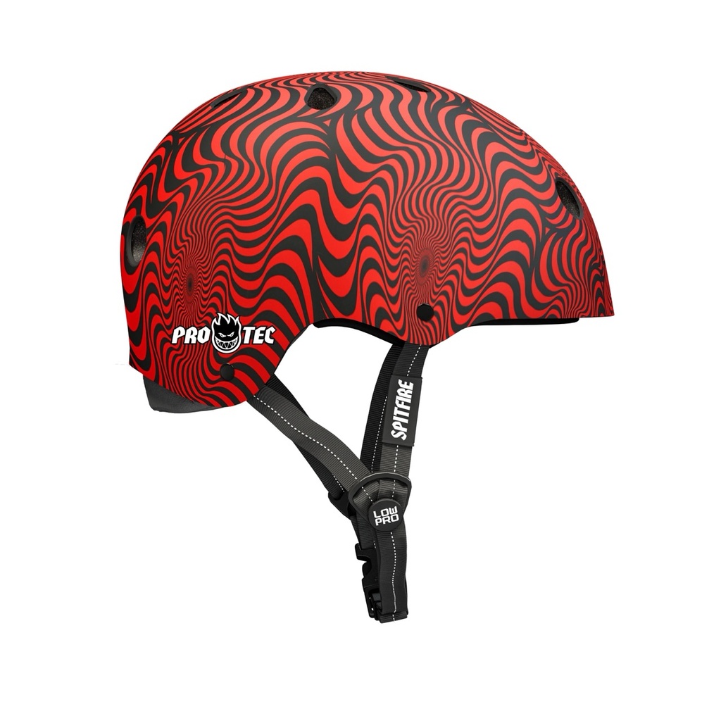 Casque Pro-Tec Low Pro Spitfire Certified - Red Swirl