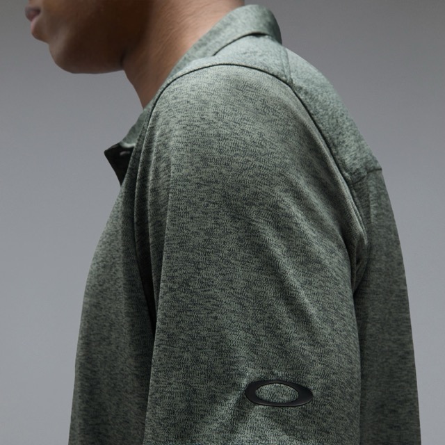 POLO OAKLEY AERO HYDROLIX - AVIATOR GREEN / BLACK HEATHER