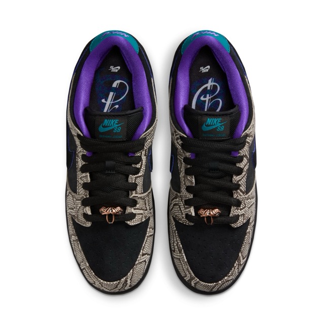 SOULIER NIKE SB DUNK LOW PRO - STRING/BLACK-BRIGHT SPRUCE-FIERCE PURPLE