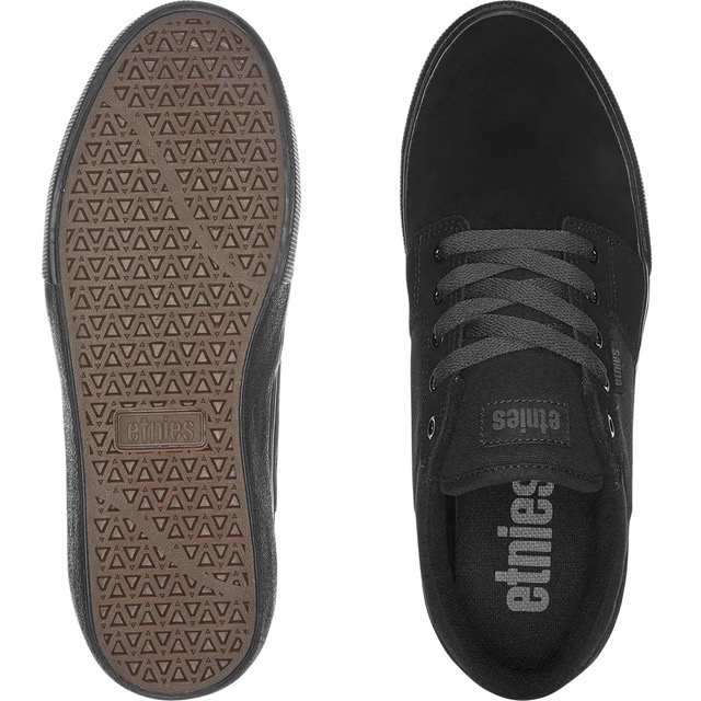 SOULIER ETNIES BARGE LS - BLACK DIRTY WASH