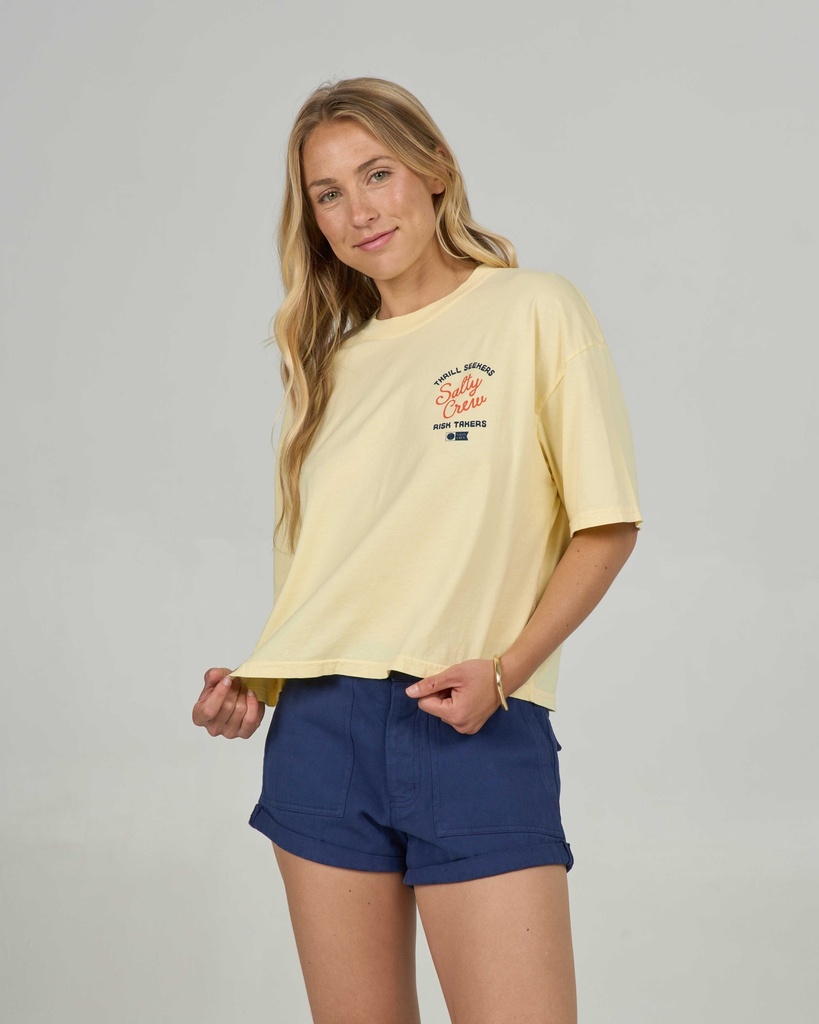 T-SHIRT SALTY CREW BIG WAVE COVER UP POUR FEMME - OFF WHITE