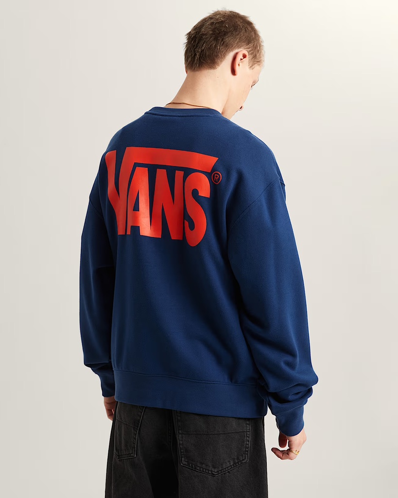 COTON OUATÉ VANS STRETCH LOGO CREWNECK - VIVID VERDANT