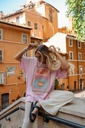 T-SHIRT NOTICE THE RECKLESS GOOD VIBES OVERSIZED TEE - ROSE