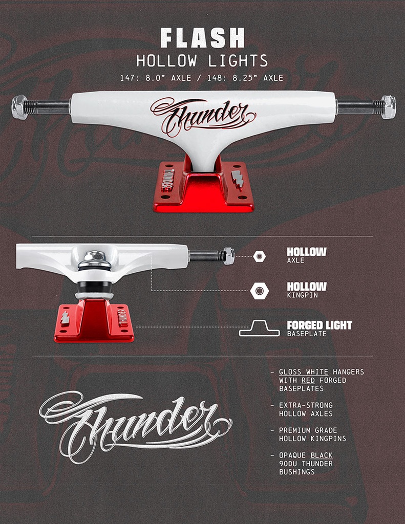 TRUCKS THUNDER POLISHED HOLLOW LIGHTS II HI 147 (copie)