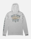 LONG SLEEVE T-SHIRT SALTY CREW JUNIOR OUTSKIRTS UV HOOD - BLACK HEATHER