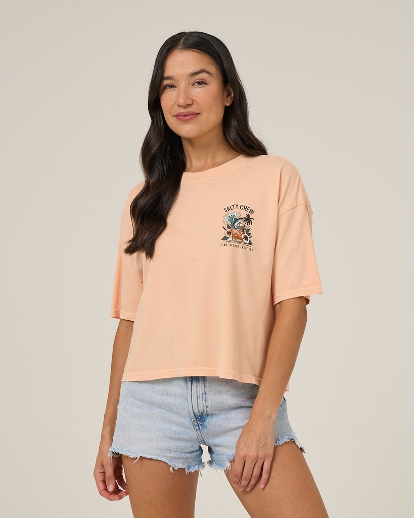 T-SHIRT SALTY CREW BIG WAVE COVER UP POUR FEMME - OFF WHITE