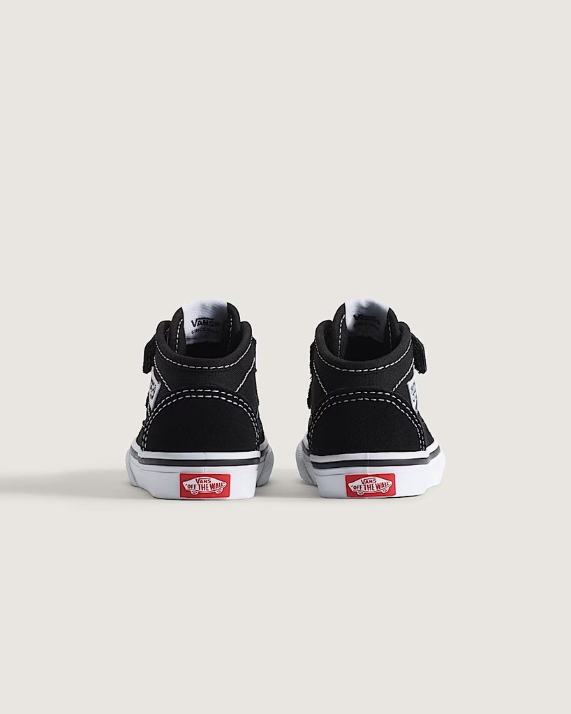 SOULIER VANS HALF CAB DECON ELASTIC LACE POUR BÉBÉ - SUEDE BLACK/WHITE