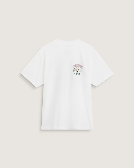 T-SHIRT VANS SKULL SHORT - BLANC