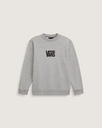 COTON OUATÉ VANS STRETCH LOGO CREW ENFANT - CEMENT HEATHER