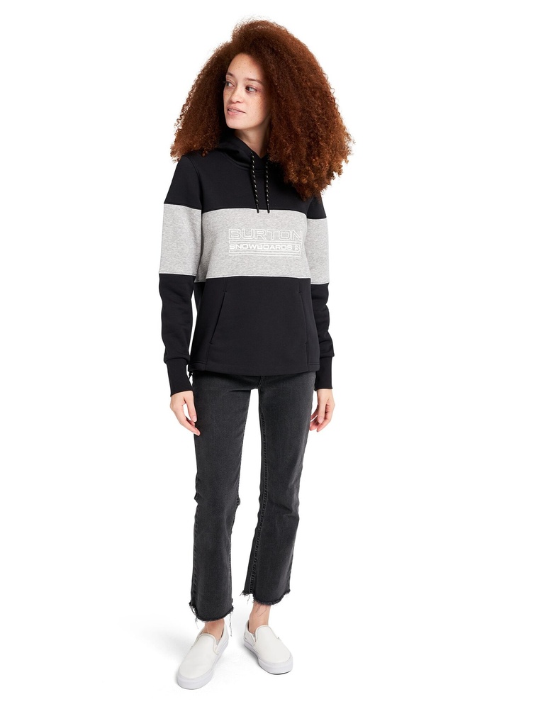 COTON OUATÉ BURTON LOWBALL PULL OVER POUR FEMME - NOIR/GRIS