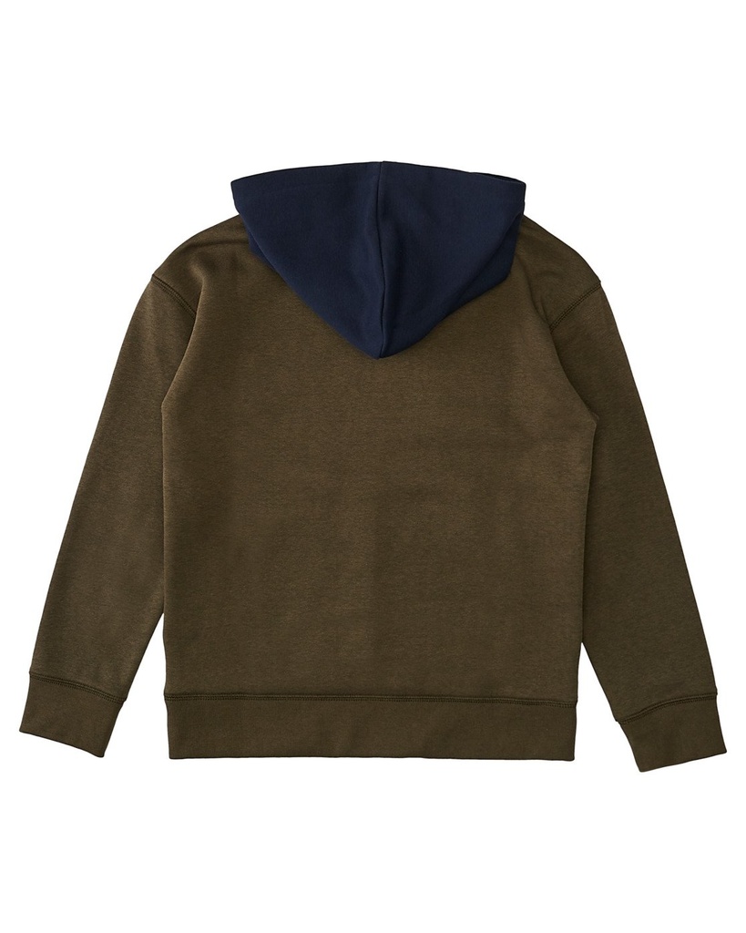 COTON OUATÉ ELEMENT JUNIOR LEON PULLOVER HOODIE - ARMY