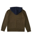 COTON OUATÉ ELEMENT JUNIOR LEON PULLOVER HOODIE - ARMY