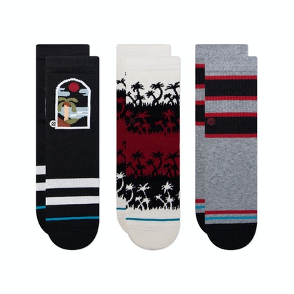 BAS STANCE MID CUSHION KIDS 3 PACK - SEA VIEWS