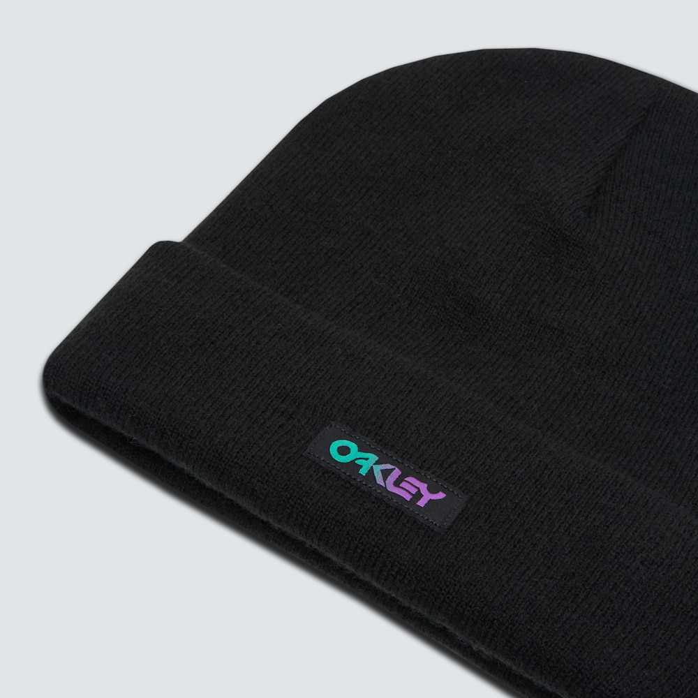 TUQUE OAKLEY B1B GRADIENT PATCH BEANIE - BLACKOUT