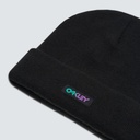 TUQUE OAKLEY B1B GRADIENT PATCH BEANIE - BLACKOUT